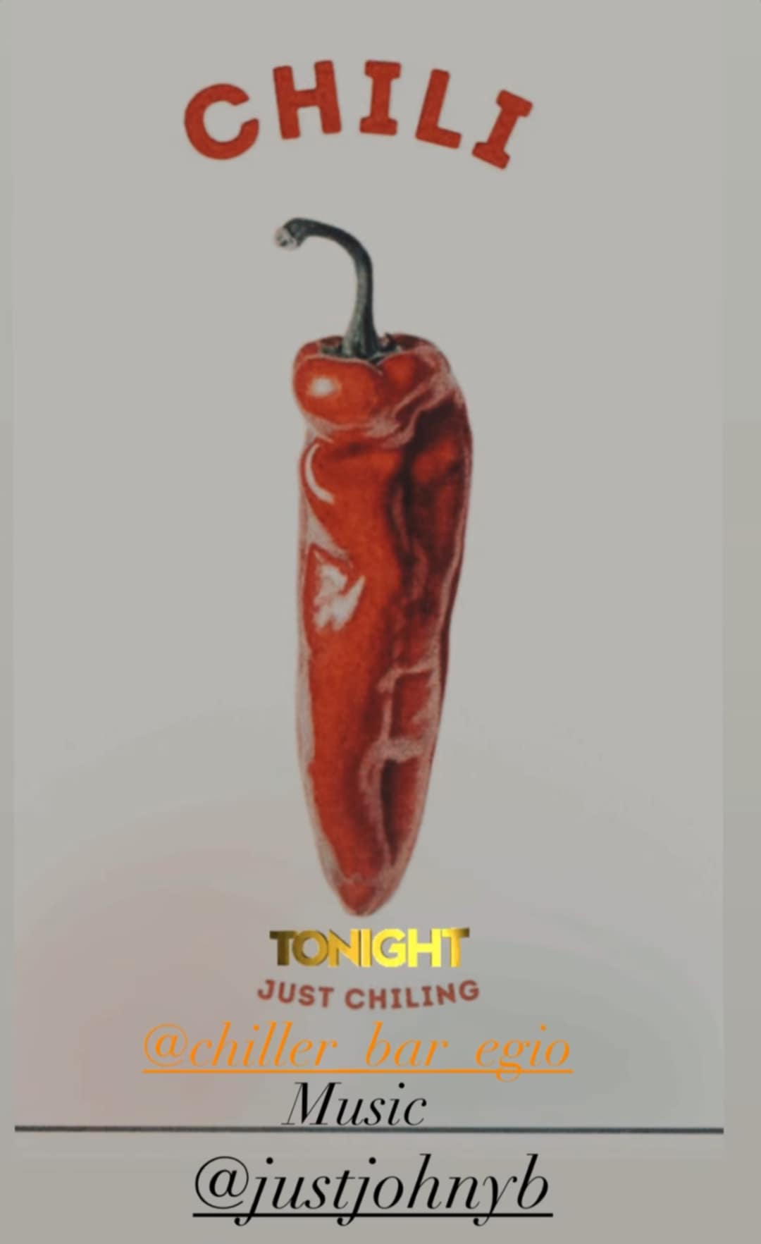 Αφίσα εκδήλωσης με τον Dj Justjohnyb στο Τσίλλερ.