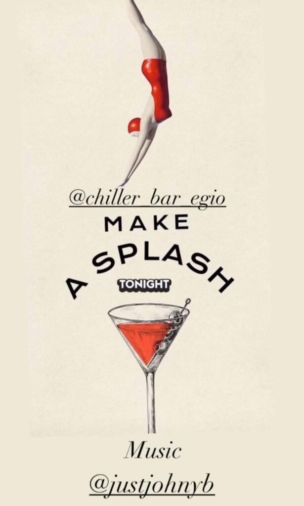 Αφίσα εκδήλωσης με τον Dj Justjohnyb στο Τσίλλερ.