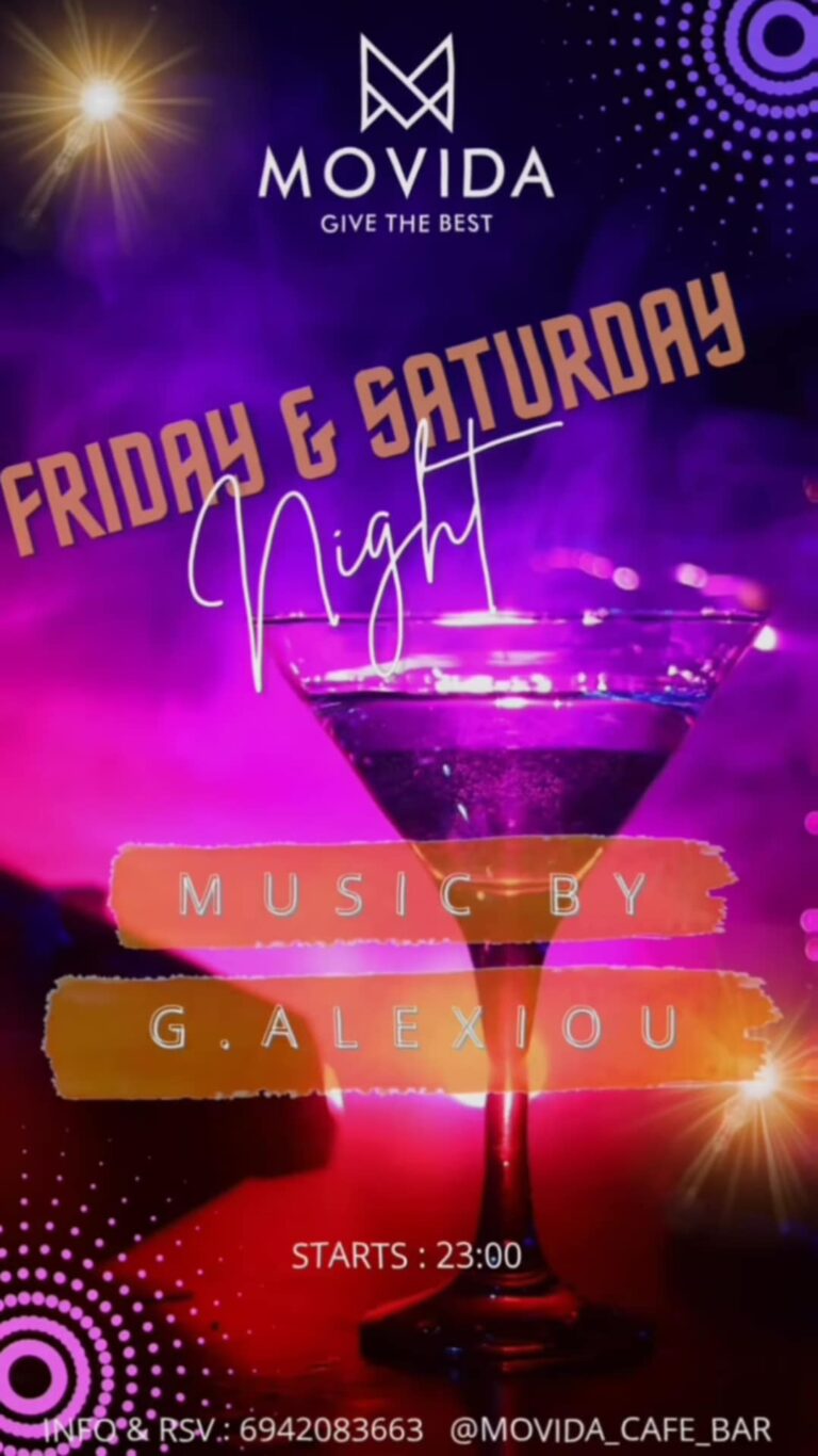 Αφίσα εκδήλωσης με dj τον Gianni Alexiou 9 και 10 Μαΐου 2025 στο Movida.