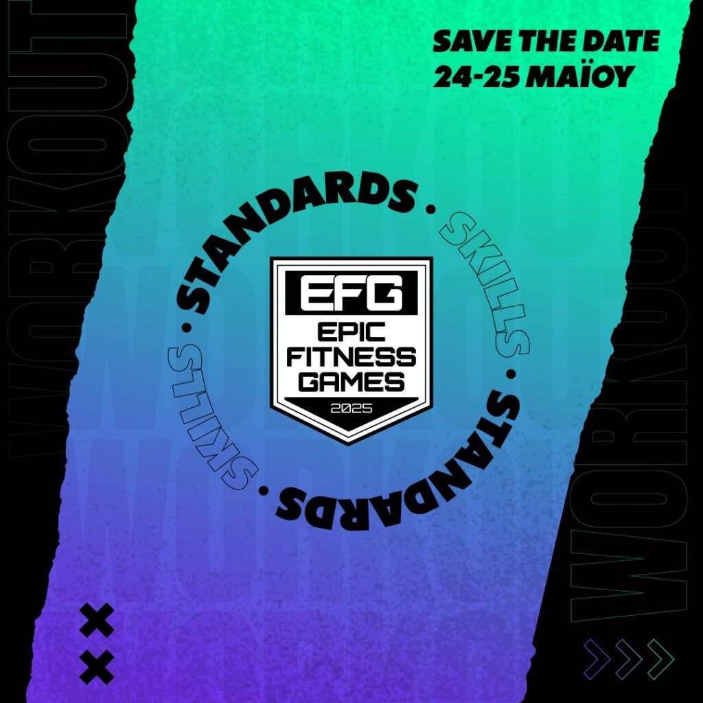 Αφίσα για "κράτηση" ημερομηνιών για events του Epic Fitness Game.