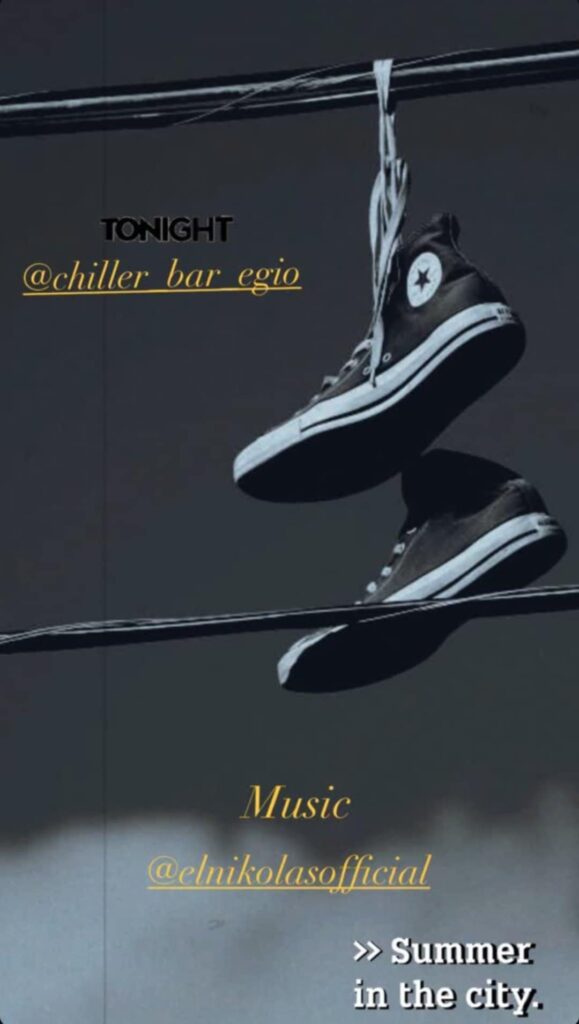 Αφίσα εκδήλωσης με τον El Nikolas στο Chiller Bar στις 13 Ιουνίου 2025.