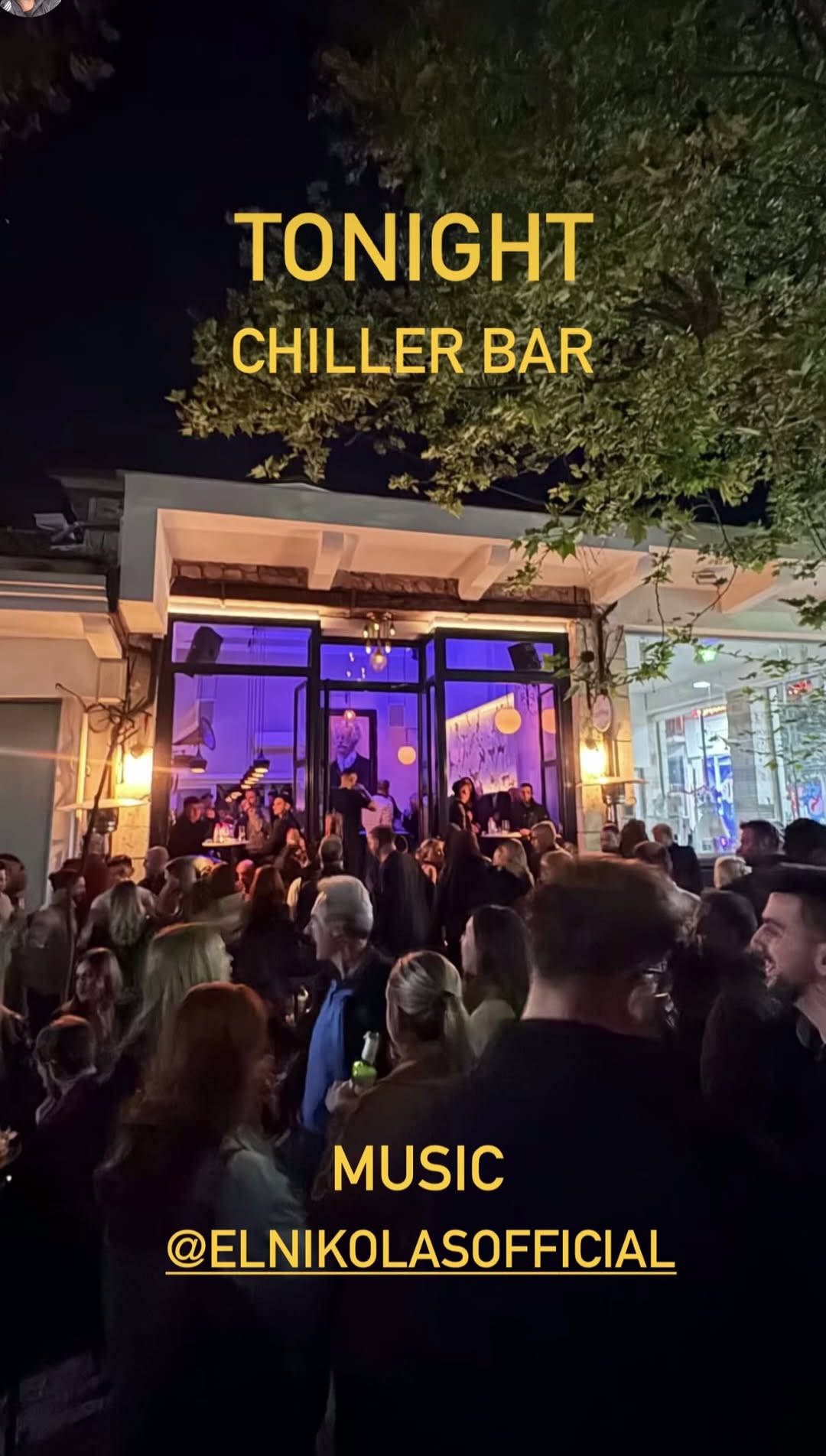 Αφίσα εκδήλωσης στο Chiller με τον Dj El Nikola.