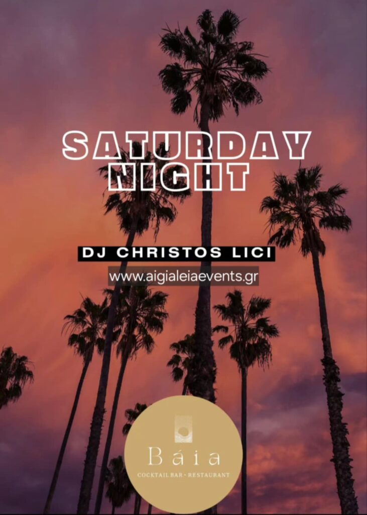 Αφίσα εκδήλωσης στο Baia στις 13 Σεπτεμβρίου 2025 με Dj τον Christo Lici.