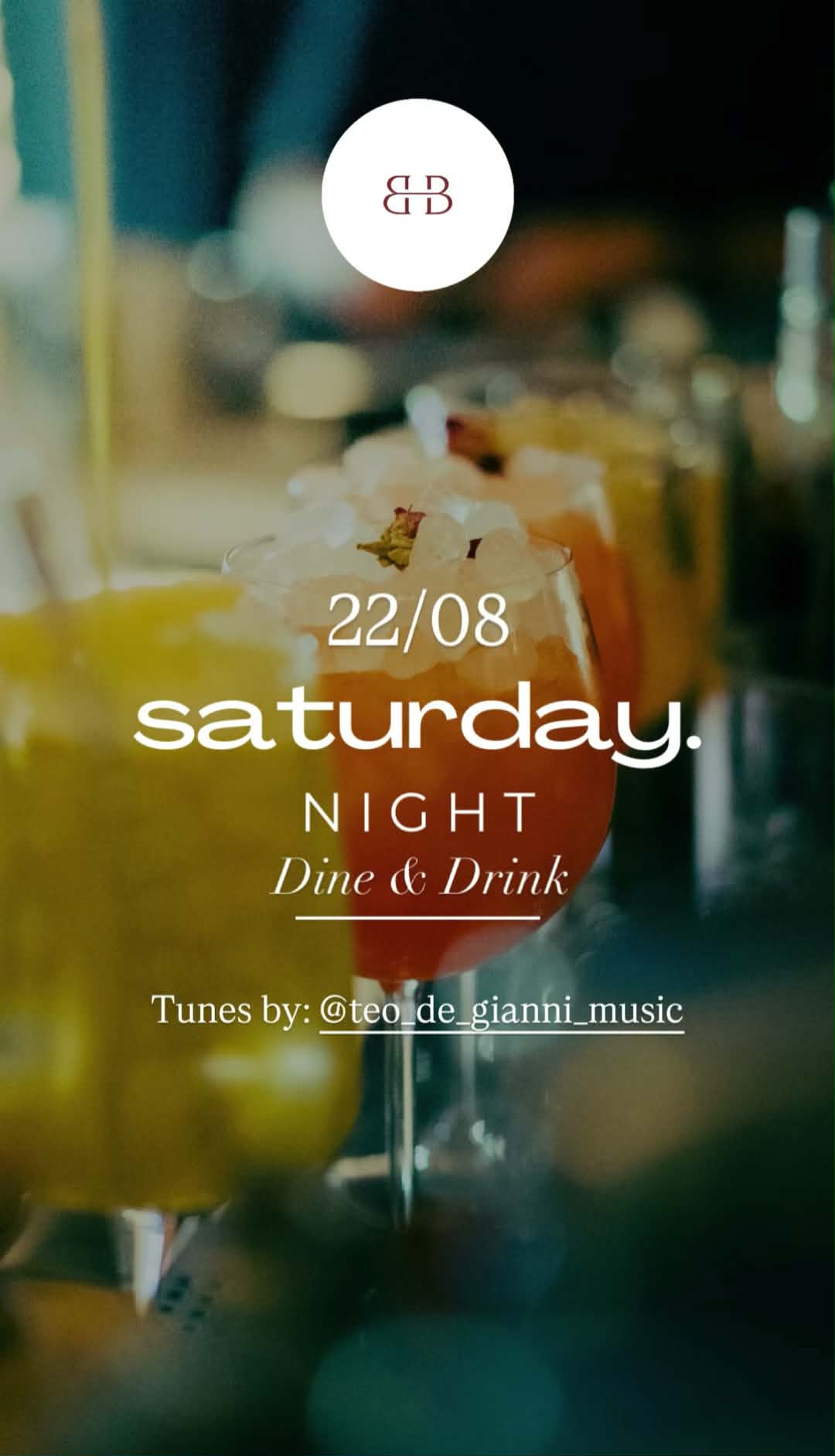 Αφίσα εκδήλωσης με τον Dj teo de gianni στο Bara Hall στις 22 Αυγούστου 2026.