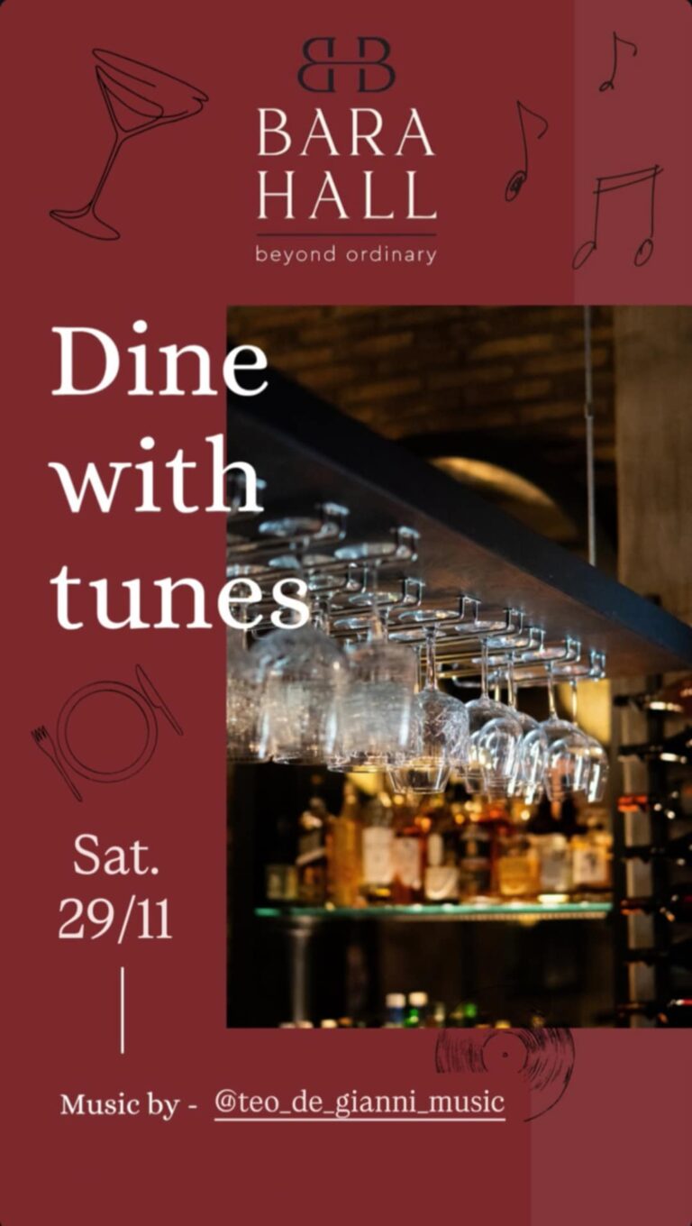 Αφίσα εκδήλωσης με τον Dj teo de gianni στο Bara Hall τη 29 Νοεμβρίου 2025.