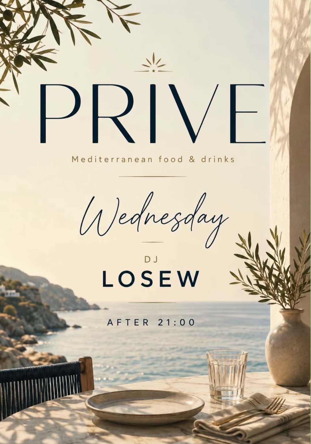 Αφίσα εκδήλωσης με τον Dj Losew στο Prive την Τετάρτη 5 Αυγούστου και ώρα 21:00