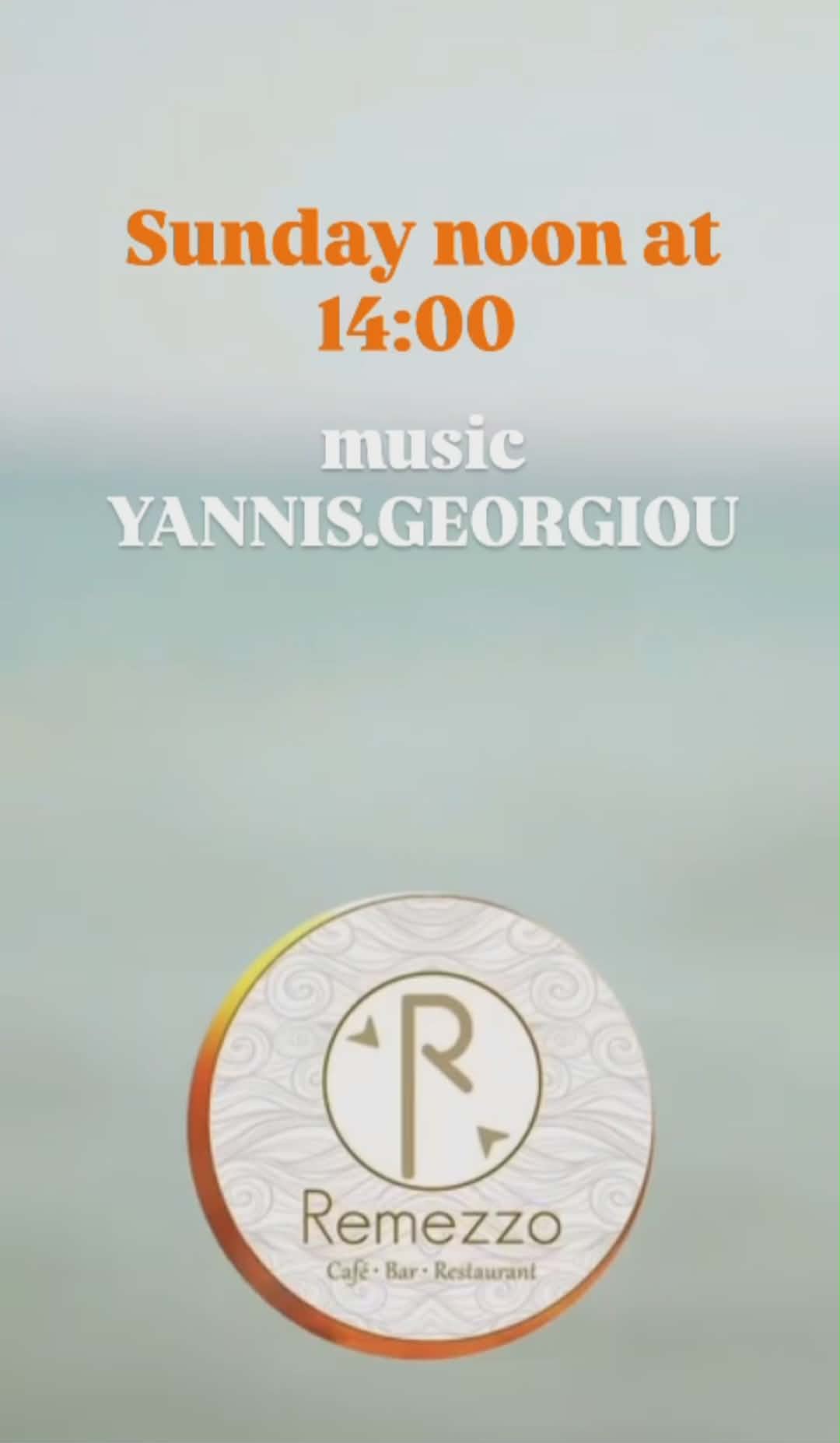Αφίσα εκδήλωσης στο Remezzo με τον Dj Yianni Georgiou από τις 14:00 στις 28 Ιουνίου 2026