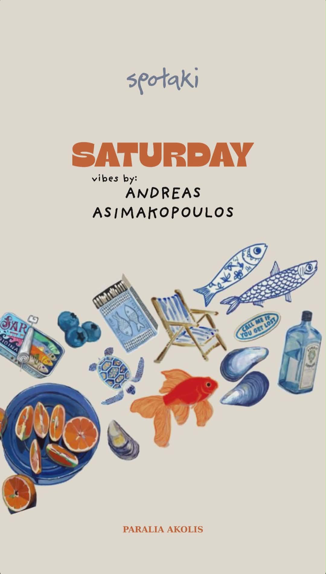Αφίσα εκδήλωσης με τον Dj Andrea Asimakopoulo στο Spotaki στις 13 Ιουνίου 2026.