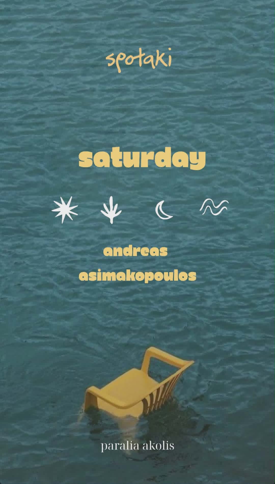 Αφίσα εκδήλωσης με τον Dj Andrea Asimakopoulo στο Spotaki στις 30 Μαίου 2026.