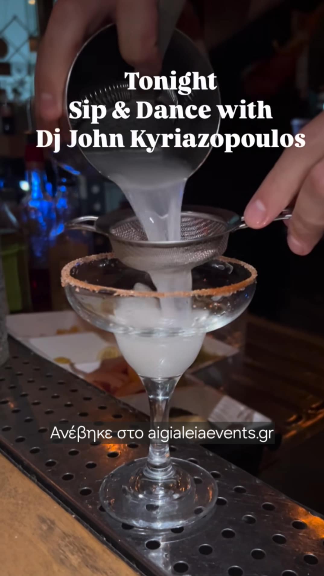 Αφίσα εκδήλωσης στο Mango στις 24 Αυγούστου 2025 με τον Dj John Kyriazopoulo.