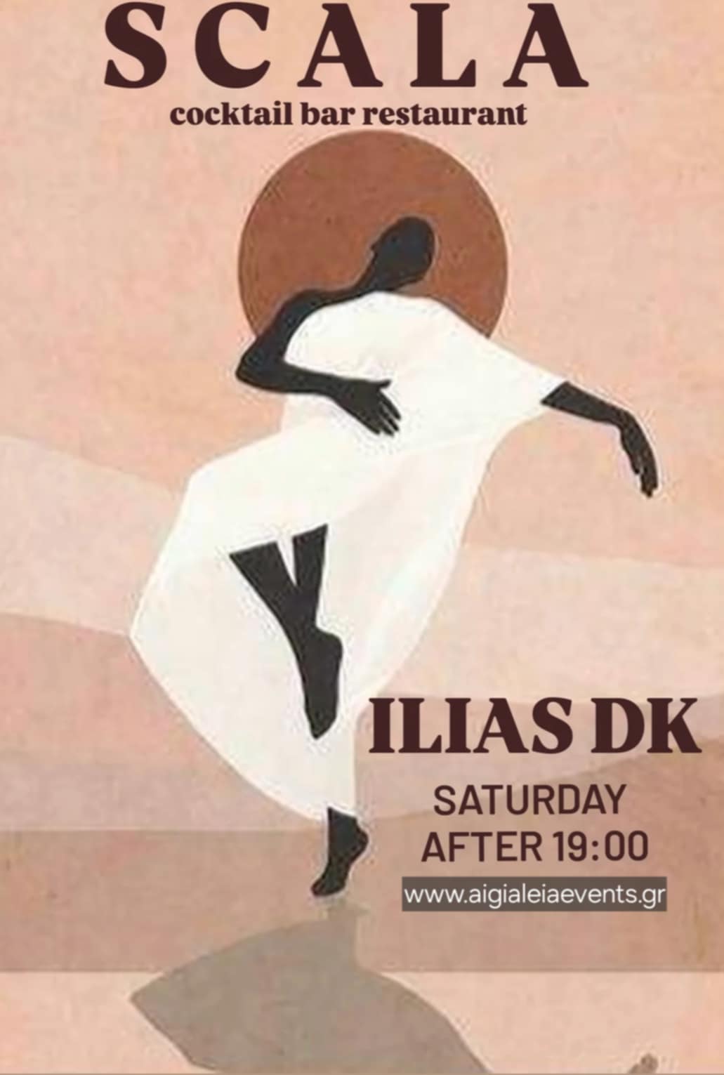 Αφίσα εκδήλωσης στο Scala στις 6 Σεπτεμβρίου 2025 με Dj τον Ilia Dk.