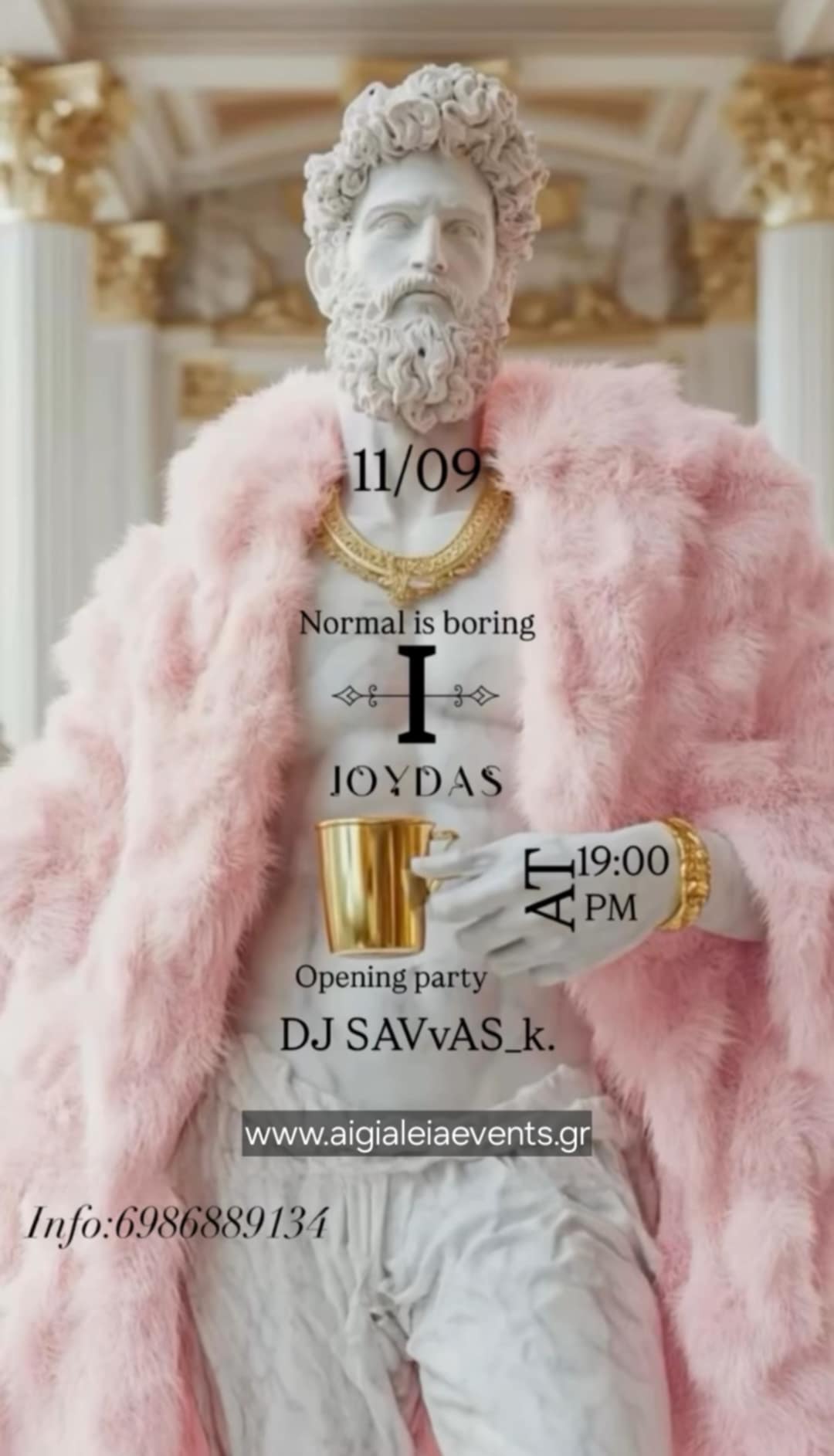 Αφίσα εκδήλωσης στο Ioudas Caffe Bar με Opening Party στις 11 Σεπτεμβρίου 2025 και ώρα 19:00 με Dj Savva K.