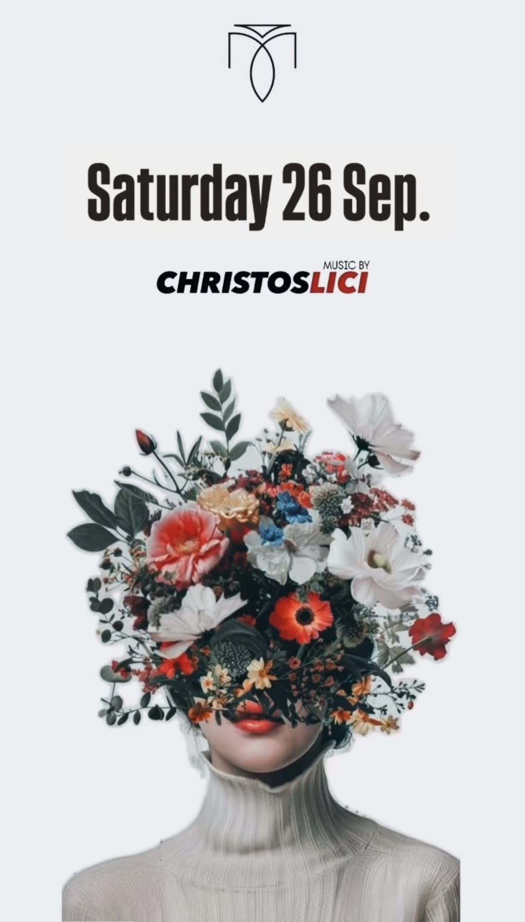 Αφίσα εκδήλωσης στον Μονόδρομο με Dj τον Christo Lici στις 26 Σεπτεμβρίου 2026.