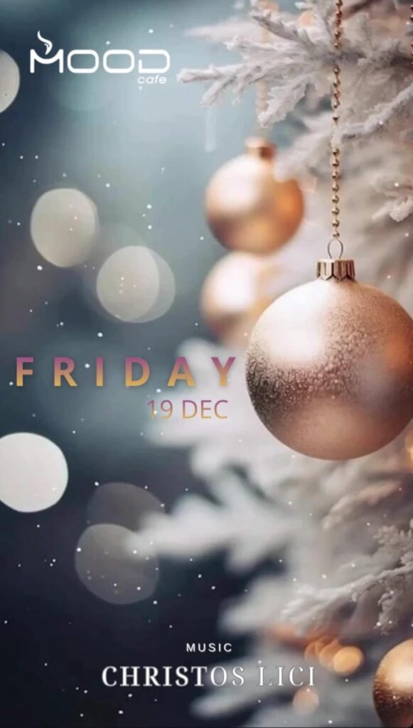 Αφίσα εκδήλωσης για το Mood με Dj τον Christo Lici την Παρασκευή.
