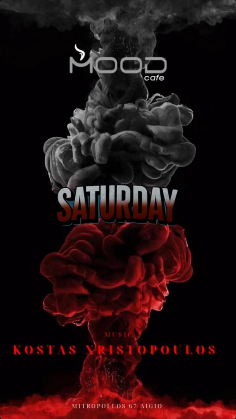 Αφίσα εκδήλωσης για το Mood στις 25 Οκτώβρη 2025 με Dj τον Kosta Xristopoulo