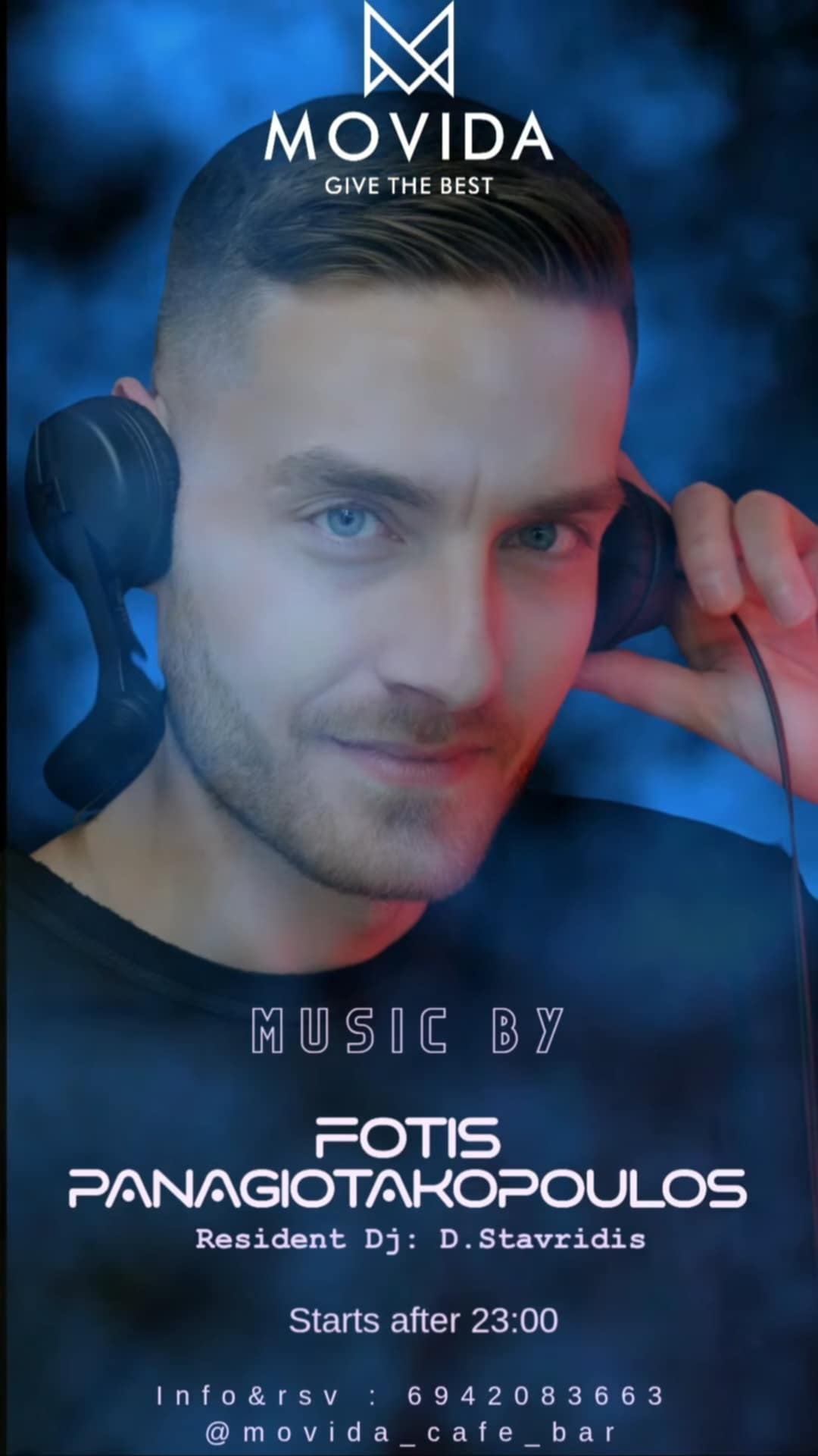 Αφίσα εκδήλωσης με τον Dj Foti Panagiotakoulo στο Movida στις 15 Νοεμβρίου 2025.