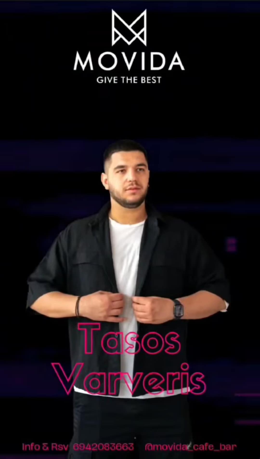Αφίσα εκδήλωσης με τον Dj Taso Varveri στο Movida στις 7 Φεβρουαρίου 2026.