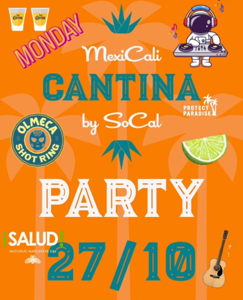 Αφίσα εκδήλωσης στο SoCal Cantina στις 27 Οκτώβρη 2025.