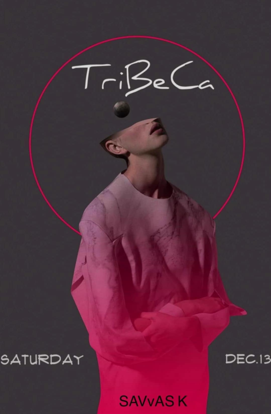 Αφίσα εκδήλωσης στο Tribeca στις 13 Δεκεμβρίου 2025 με τον Dj Savva K.