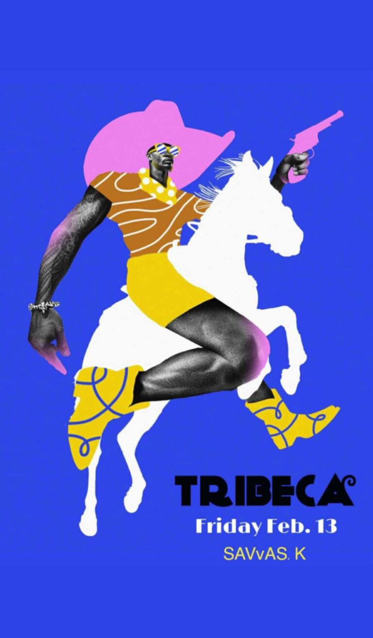 Αφίσα εκδήλωσης στο Tribeca στις 13 Φεβρουαρίου 2026 με τον Dj Savva K.