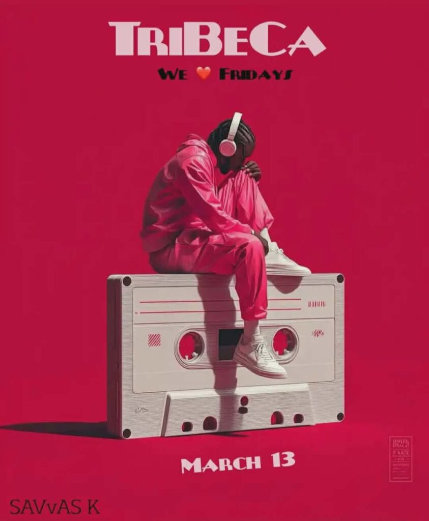 Αφίσα εκδήλωσης στο Tribeca στις 13 Μαρτίου 2026 με τον Dj Savva K.
