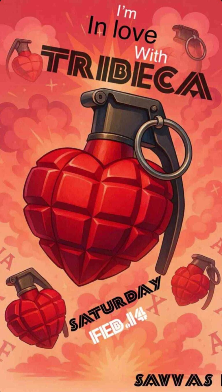 Αφίσα εκδήλωσης στο Tribeca την ημέρα των ερωτευμένων, 14 Φεβρουαρίου 2026 με τον Dj Savva K.