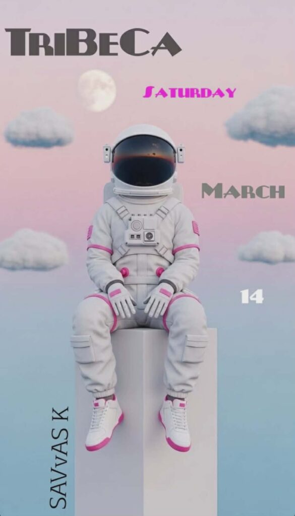 Αφίσα εκδήλωσης στο Tribeca στις 14 Μαρτίου 2026 με τον Dj Savva K.