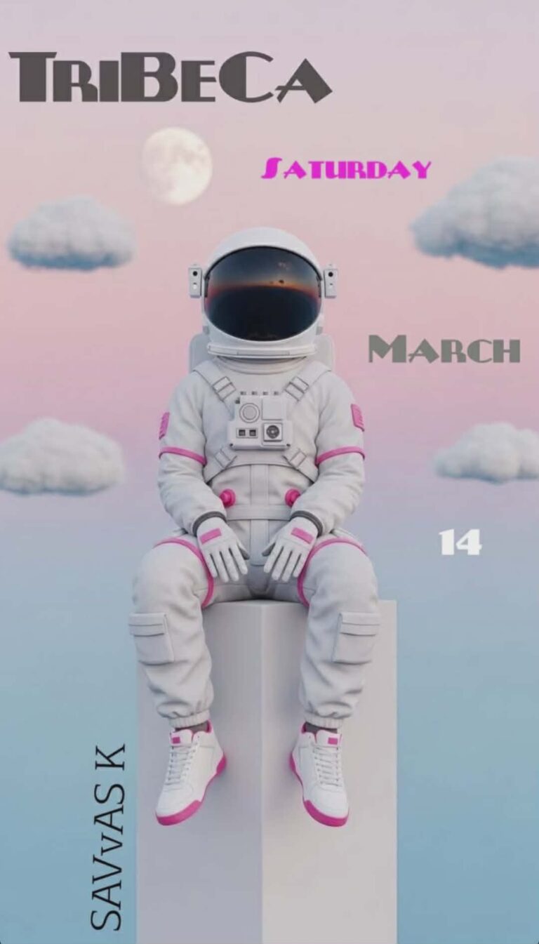 Αφίσα εκδήλωσης στο Tribeca στις 14 Μαρτίου 2026 με τον Dj Savva K.