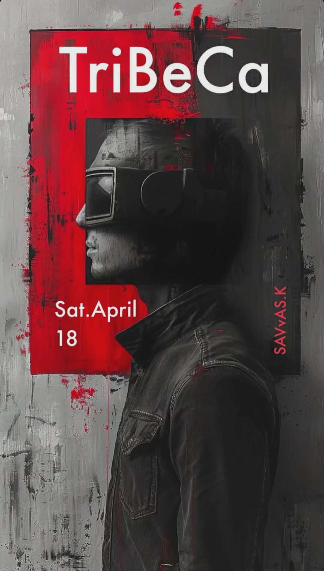 Αφίσα εκδήλωσης στο Tribeca στις 18 Απριλίου 2026 με τον Dj Savva K.