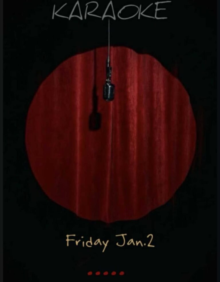 Αφίσα εκδήλωσης από το Tribeca με Karaoke πάρτι στις 2 Ιανουαρίου 2026 και ώρα 22:00.