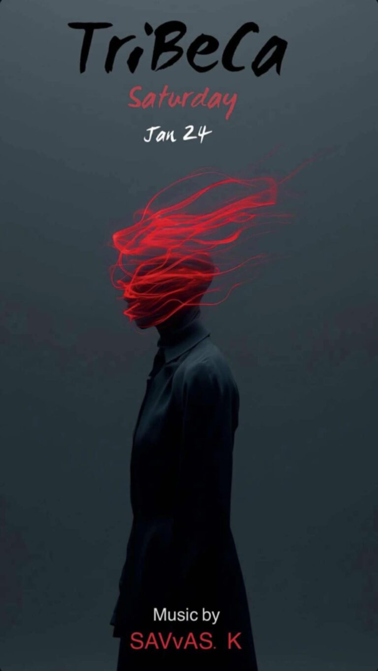 Αφίσα εκδήλωσης στο Tribeca στις 24 Ιανουαρίου 2026 με τον Dj Savva K.