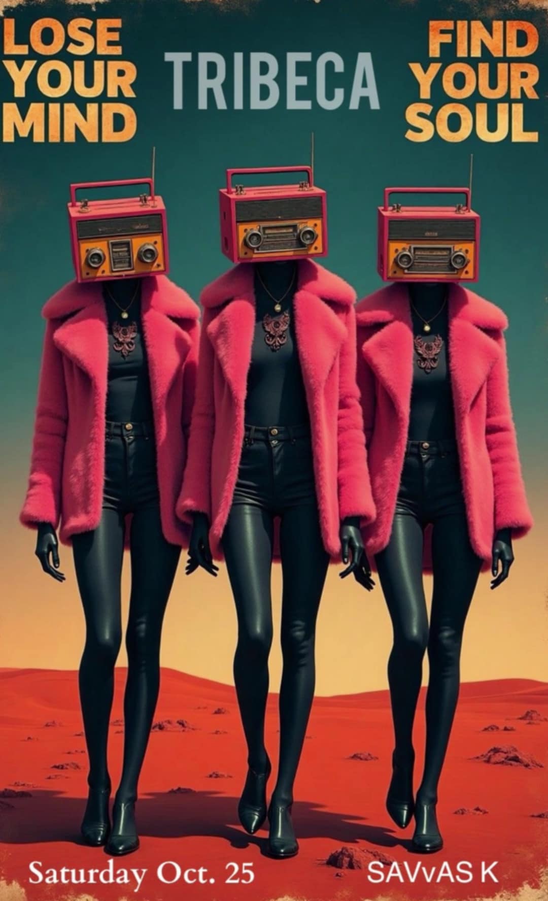 Αφίσα εκδήλωσης στο Tribeca στις 25 Οκτώβρη 2025 με τον Dj Savva K.