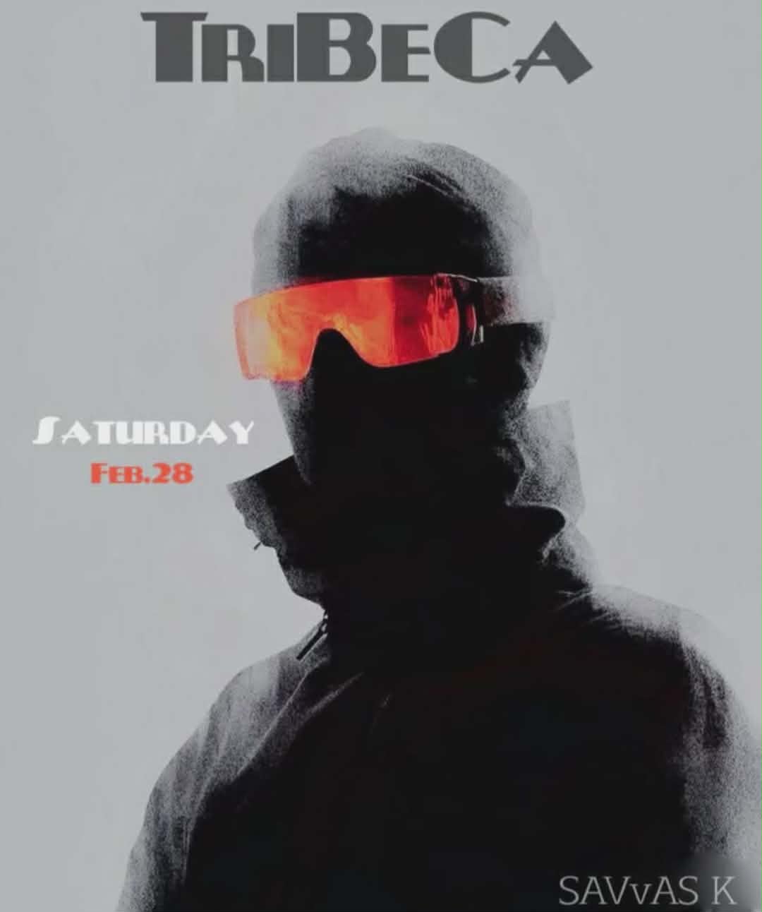 Αφίσα εκδήλωσης στο Tribeca στις 28 Φεβρουαρίου 2026 με τον Dj Savva K.