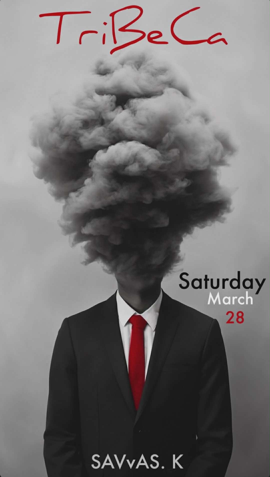 Αφίσα εκδήλωσης στο Tribeca στις 28 Μαρτίου 2026 με τον Dj Savva K.