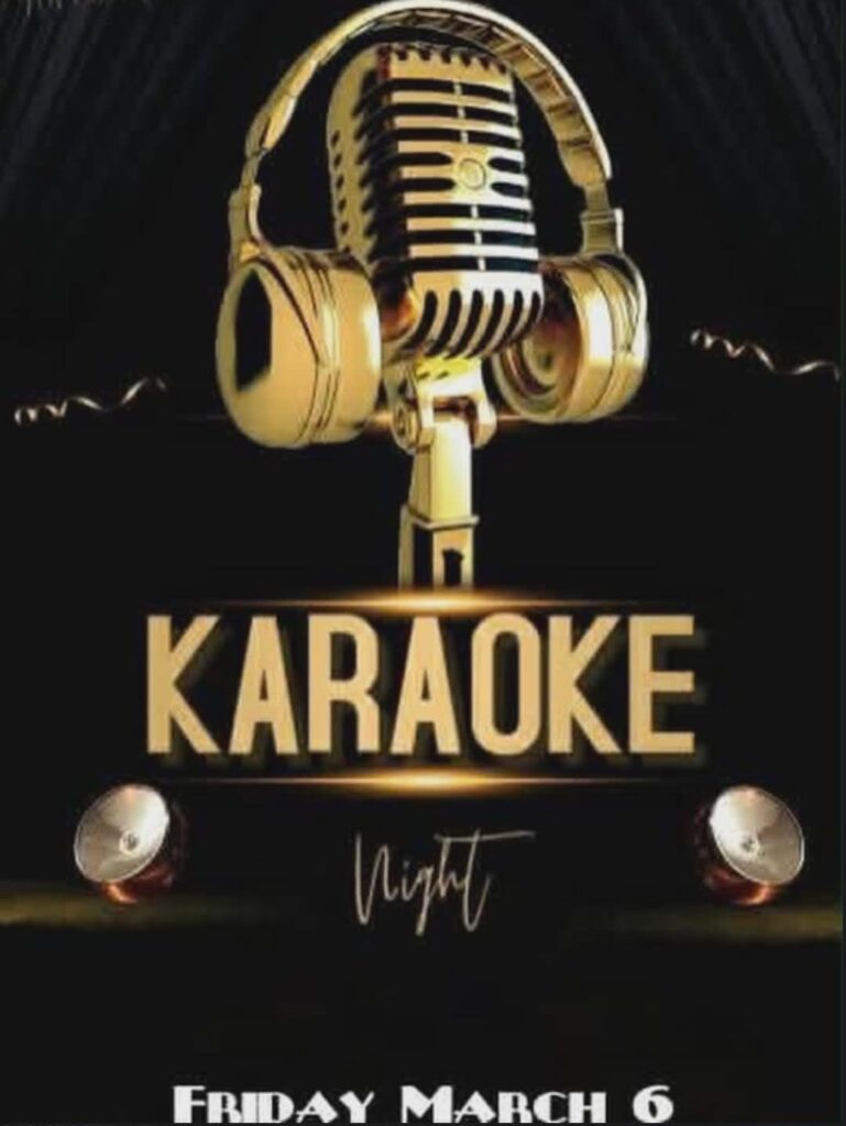 Αφίσα εκδήλωσης από το Tribeca με Karaoke πάρτι στις 6 Μαρτίου 2026 και ώρα 22:00.