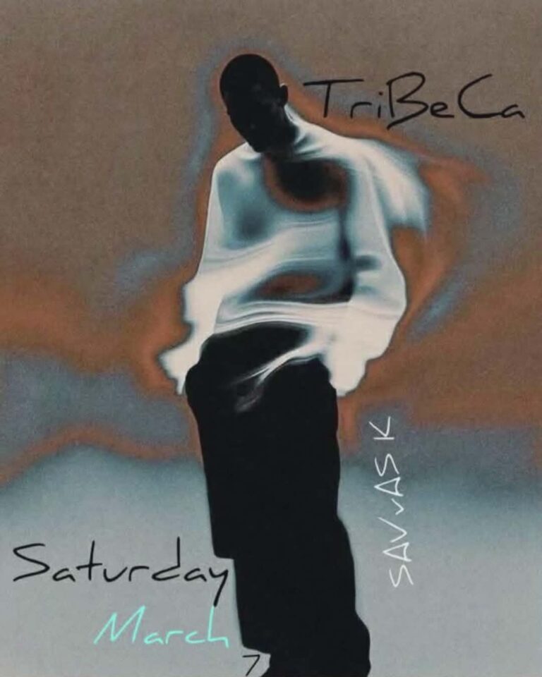 Αφίσα εκδήλωσης στο Tribeca στις 7 Μαρτίου 2026 με τον Dj Savva K.