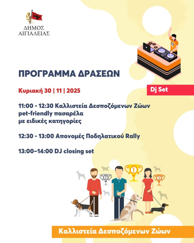 ΠΕΖΟδρώμενα 2025 Αίγιο - Η πόλη αλλάζει. Πρόγραμμα 30 Νοεμβρίου 2025.