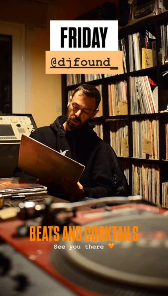 Αφίσα εκδήλωσης με τον Dj Found στο Ποτάκι to go στις 28 Νοεμβρίου 2025.