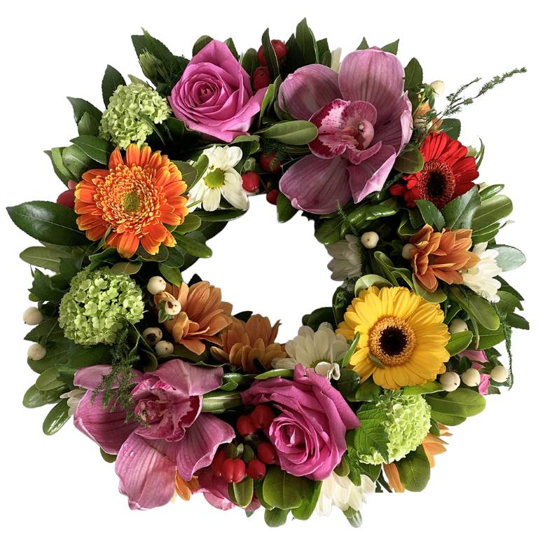 Στεφάνι από λουλούδια.