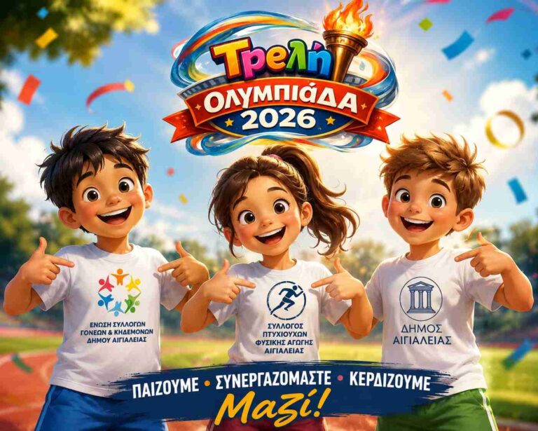 Αφίσα με την "Τρελή Ολυμπιάδα 2026".